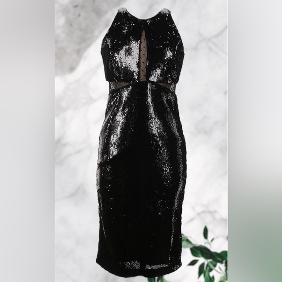 Bardot Splice Sequin Sheath Dress - Picture 6 of 7